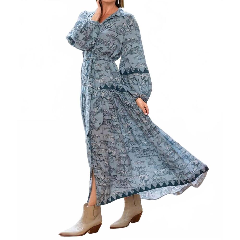 NEW MISS JUNE PARIS lila maxi dress in blue